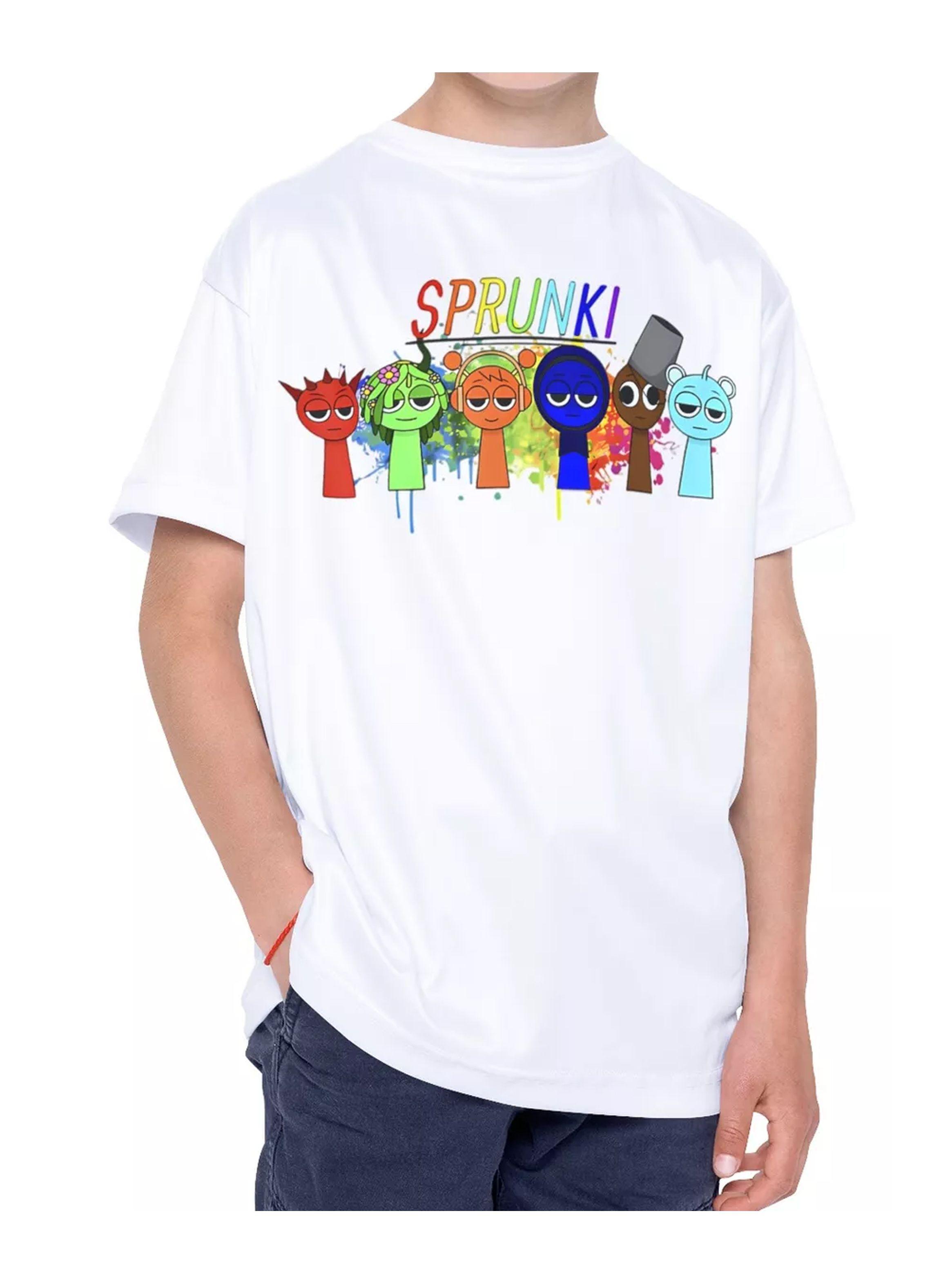 Polera Blanca Niños Sprunki Incredibox-1