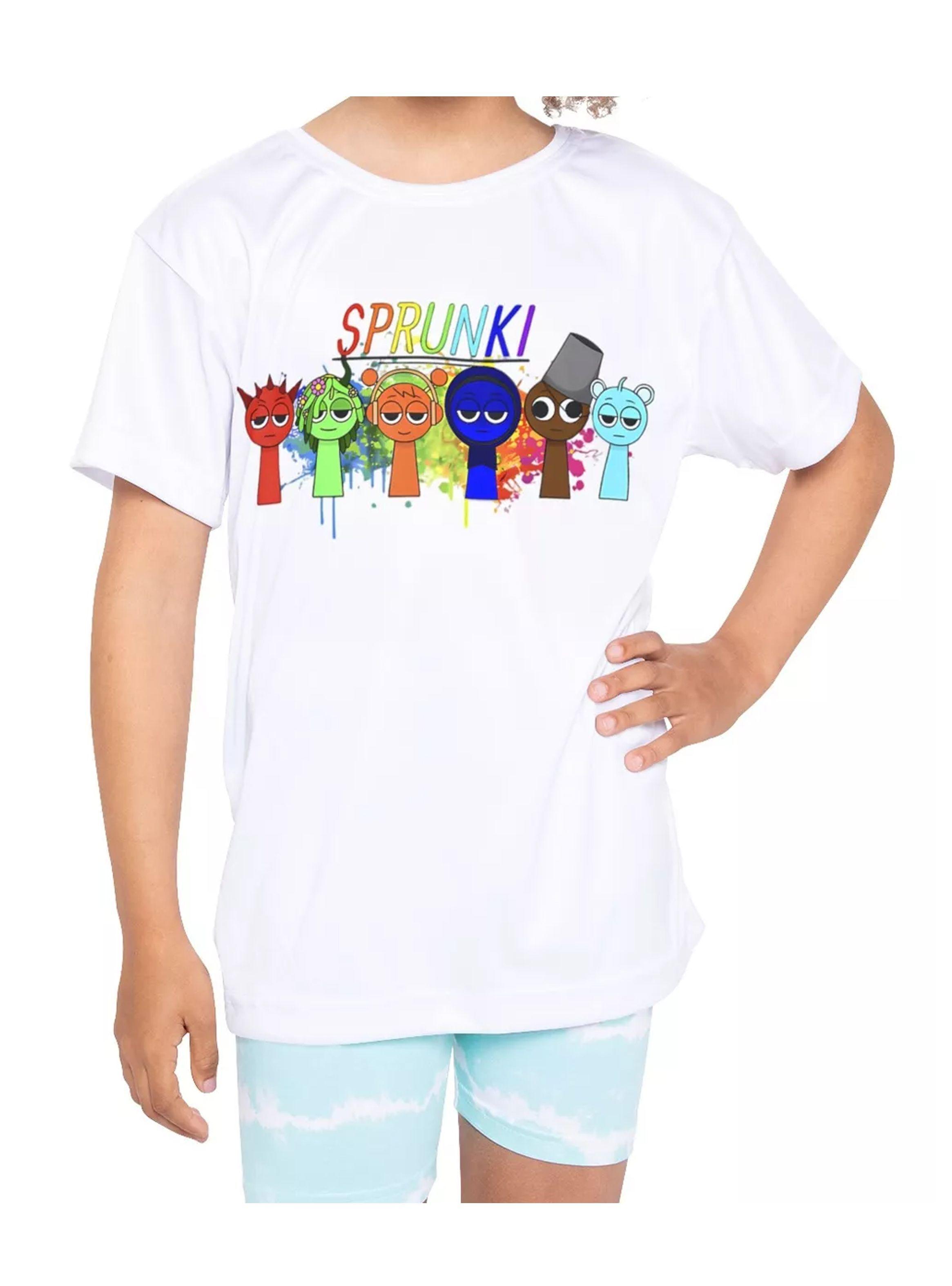 Polera Blanca Niños Sprunki Incredibox-2