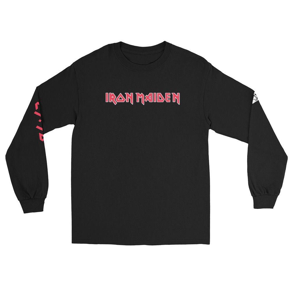 Polera Manga Larga Iron Maiden Negra Banda-4