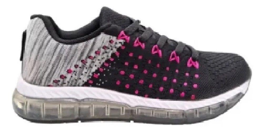Zapatillas Mujer Deportivas Cómodas Transpirables Ligeras Gris Negro-0