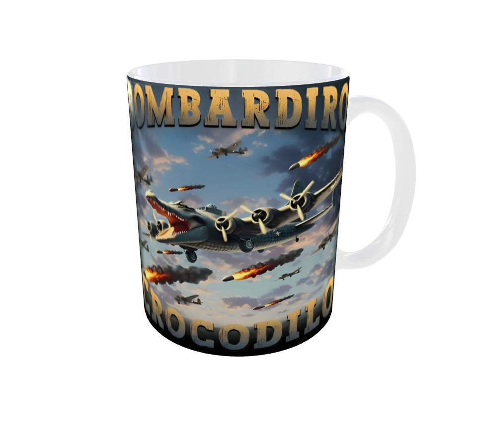 Taza Bombardiro Crocodilo Regalo Diseño Único 325 Ml-4