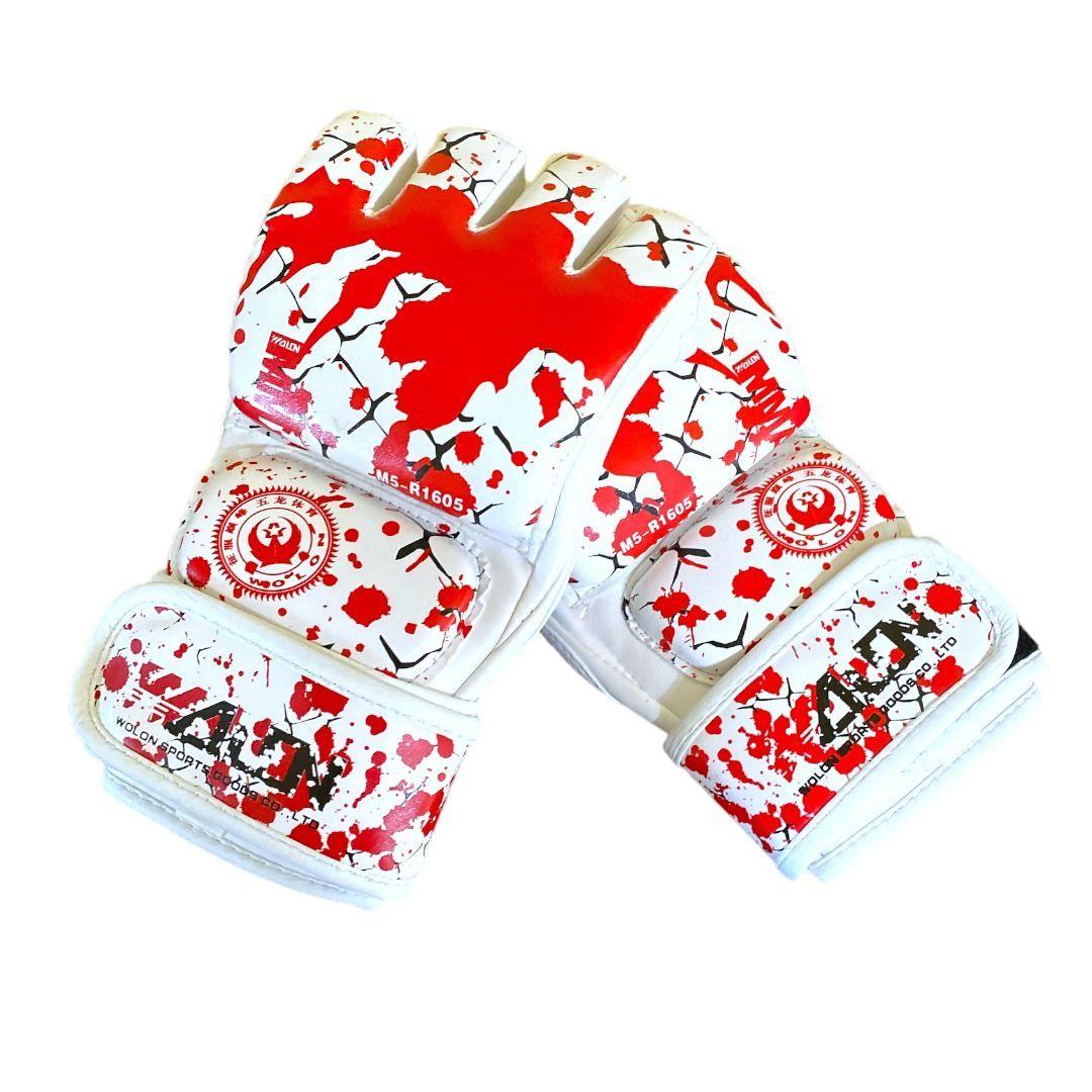 Guantes de MMA Wolon Blood Series 2 Blanco/Rojo-3