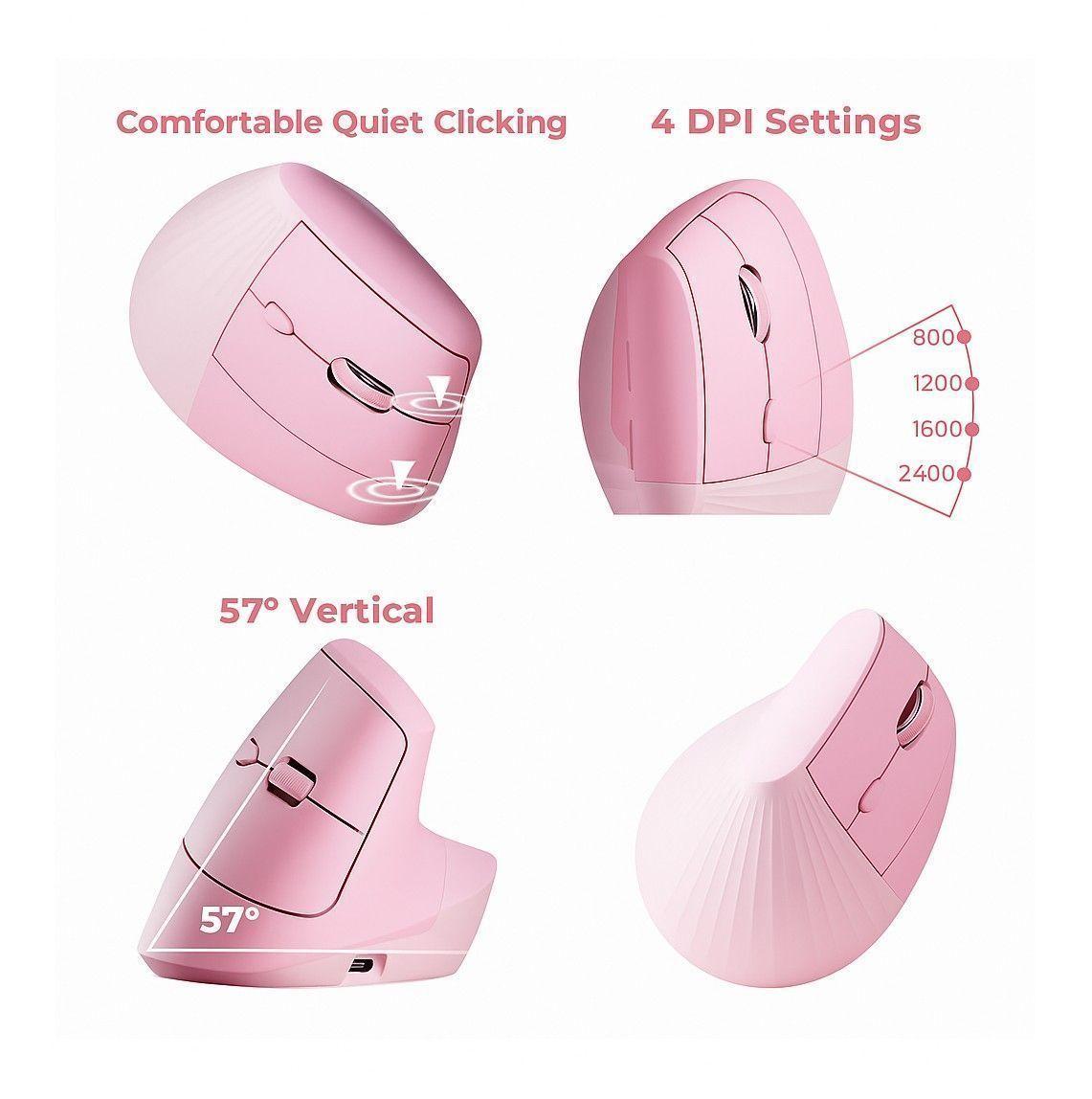 Mouse Ergonómico Recargable Seenda MBD7 -3