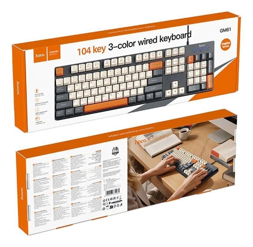 Teclado Alambrico Usb Con Retroiluminaci n Hoco GM61-2