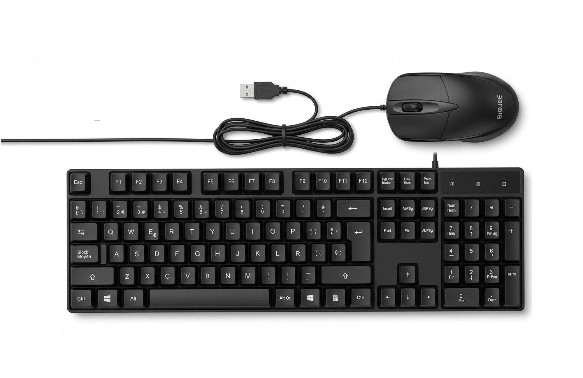 Set Teclado Y Mouse Biojee T19b Usb Pc Laptop-1