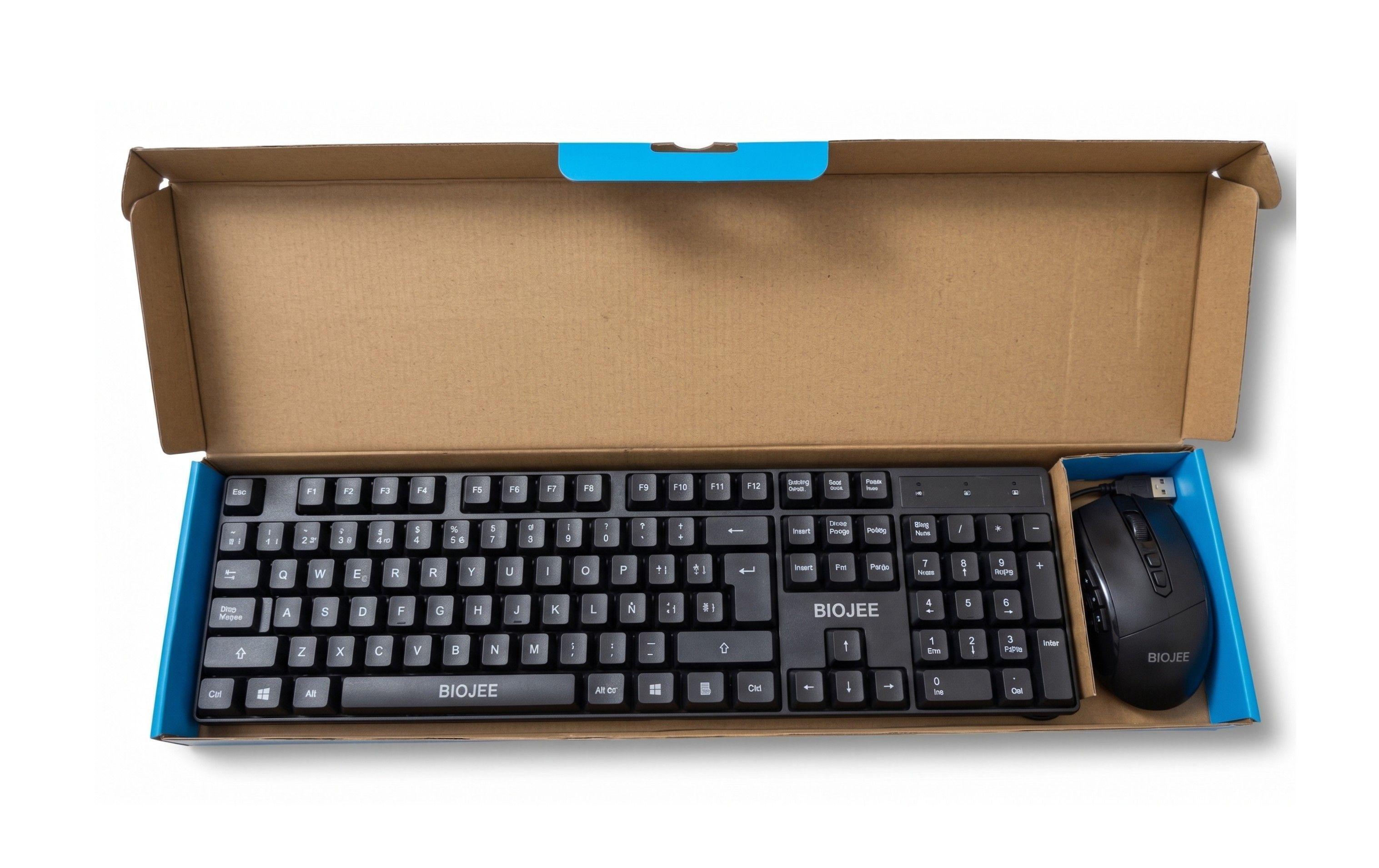 Set Teclado Y Mouse Biojee T19b Usb Pc Laptop-2