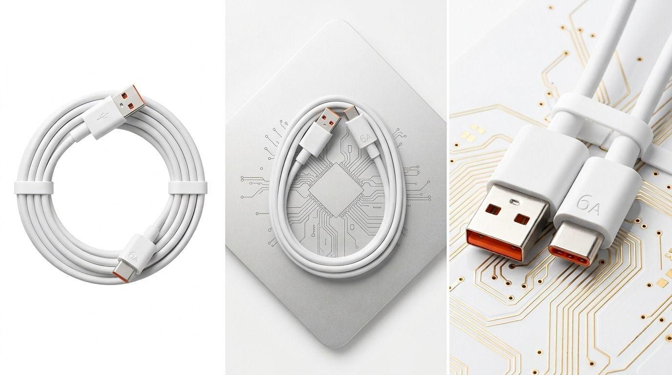 Cable De Datos Usb A C Color Blanco-2