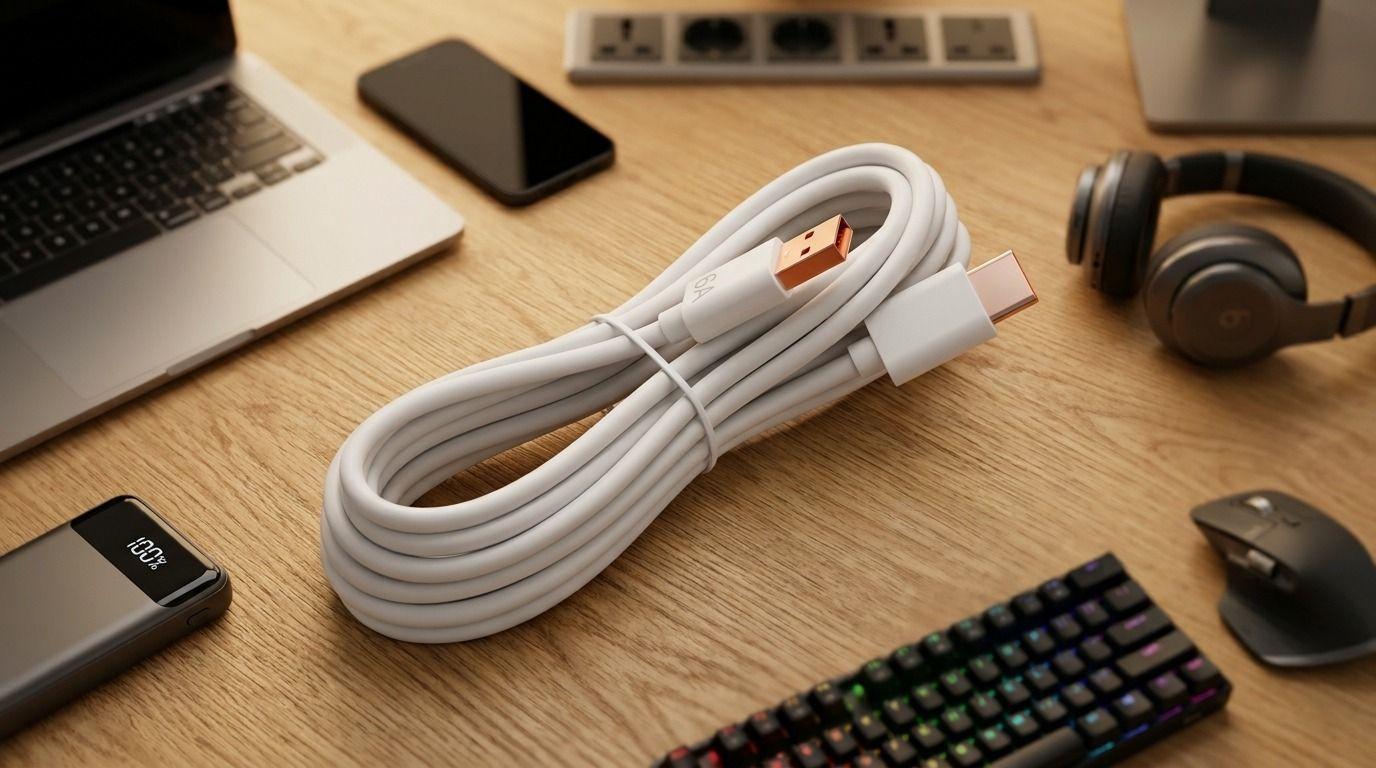 Cable De Datos Usb A C Color Blanco-6