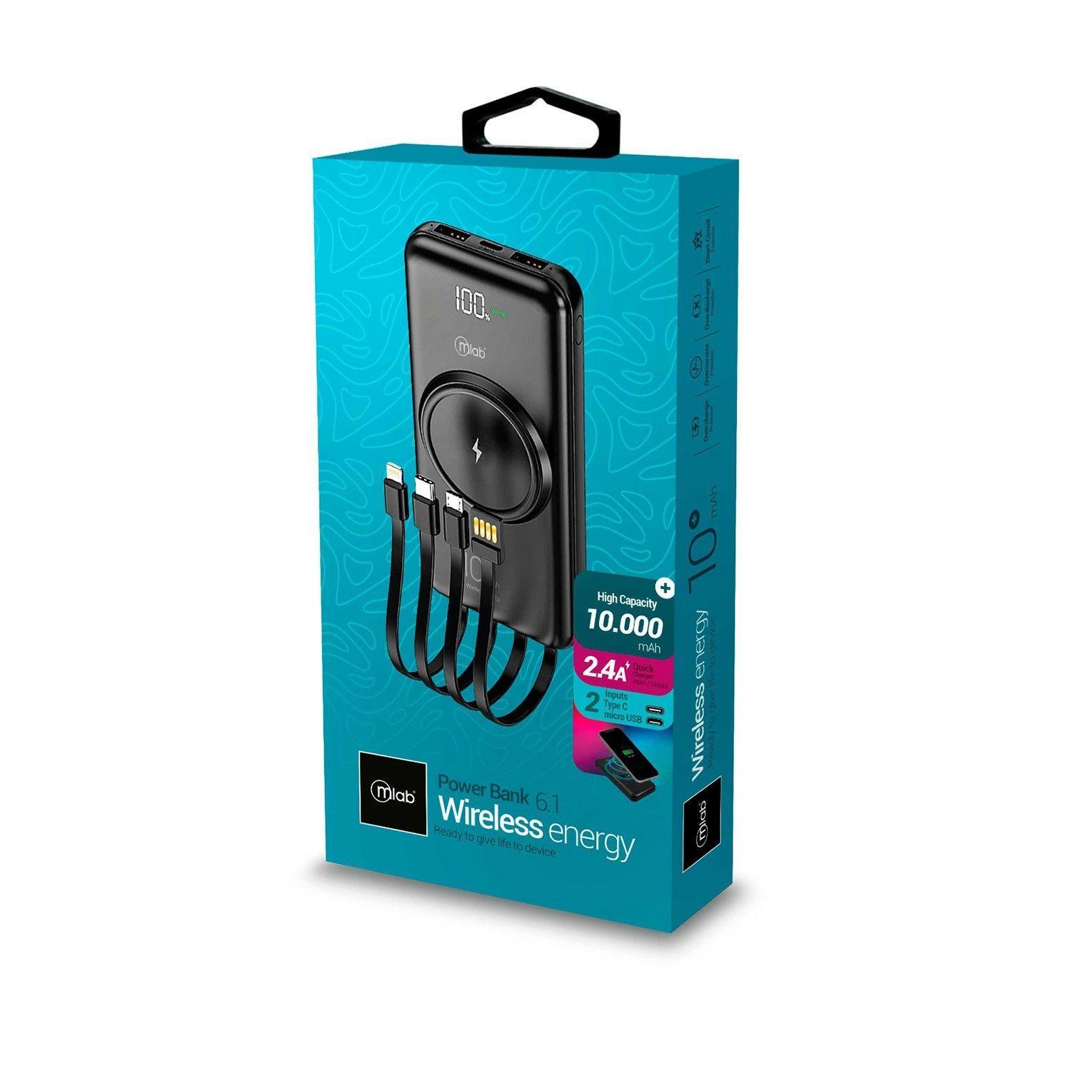 Powerbank bateria portatil wireless energy mlab - 9410-2