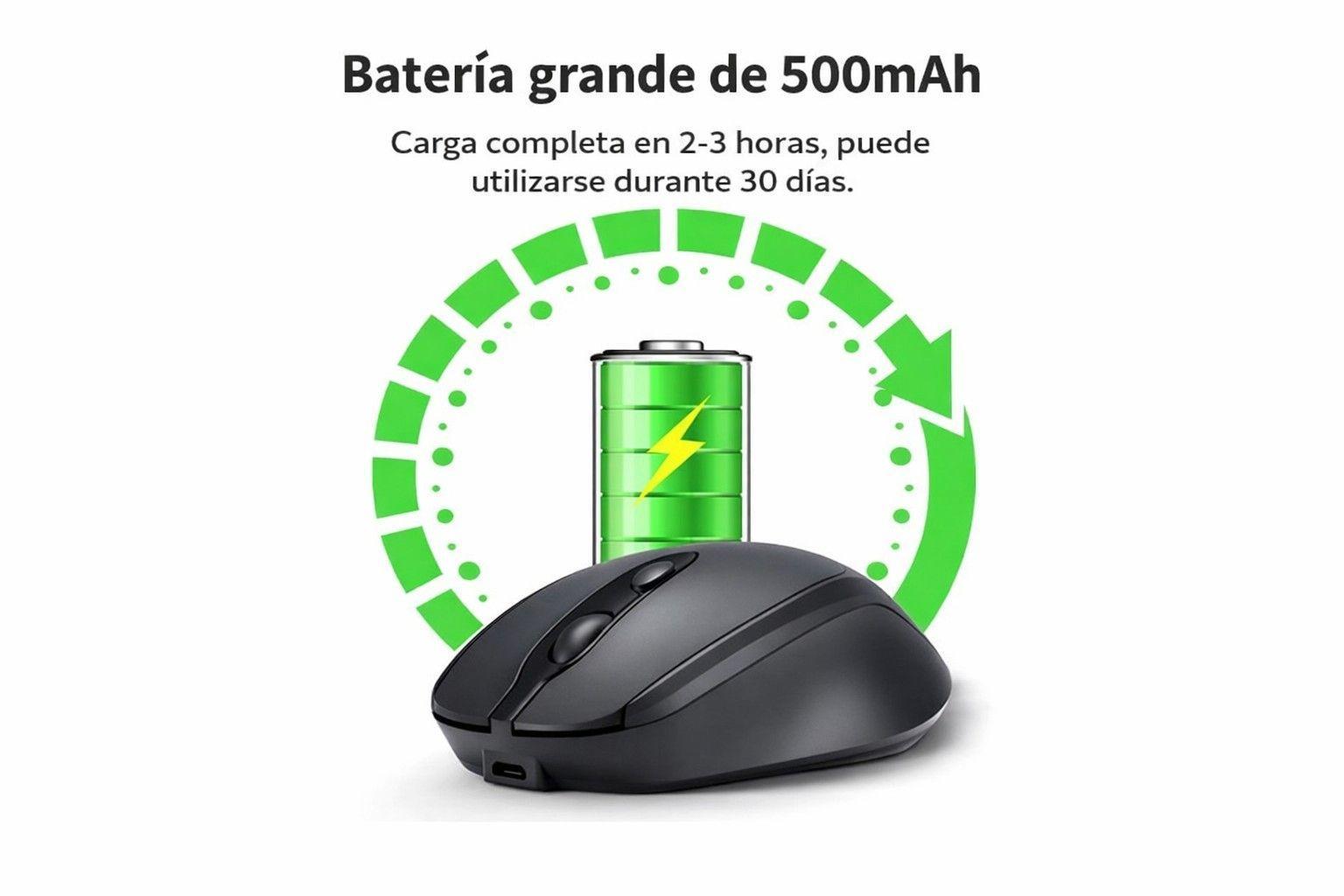 Mouse inalámbrico con Bluetooth recargable 2.4G-4