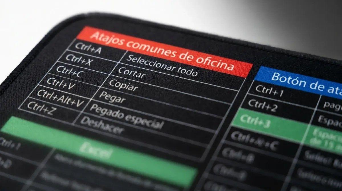 Alfombrilla Mousepad Atajos Para Excel Oficina-3