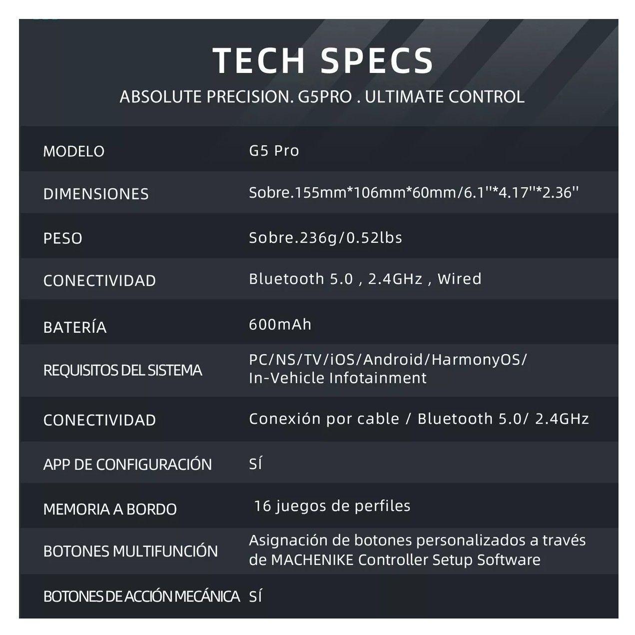 Control Joystick inalámbrico Machenike G5 Pro Max-7