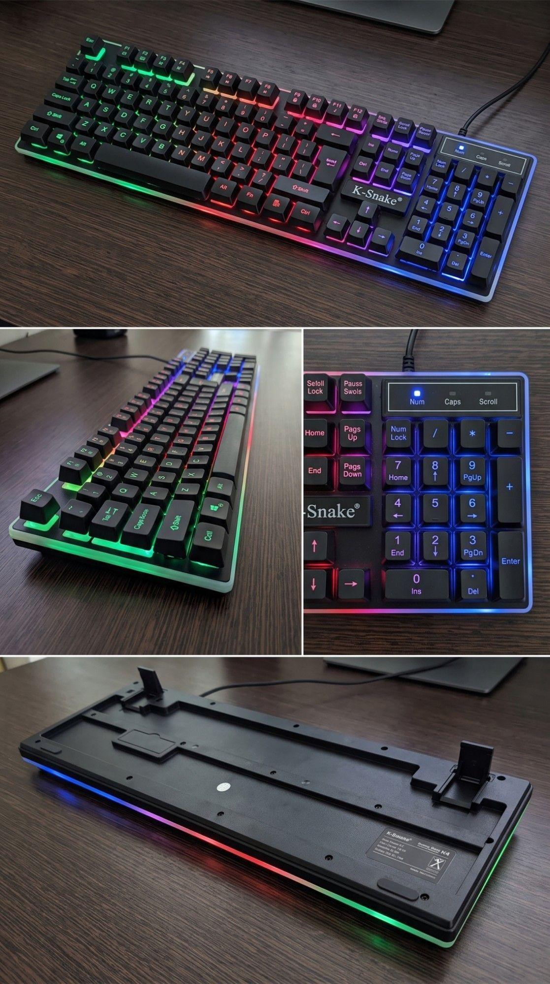 Teclado Gamer K Snake K4 Alfanum rico RGB Conexi n USB-3