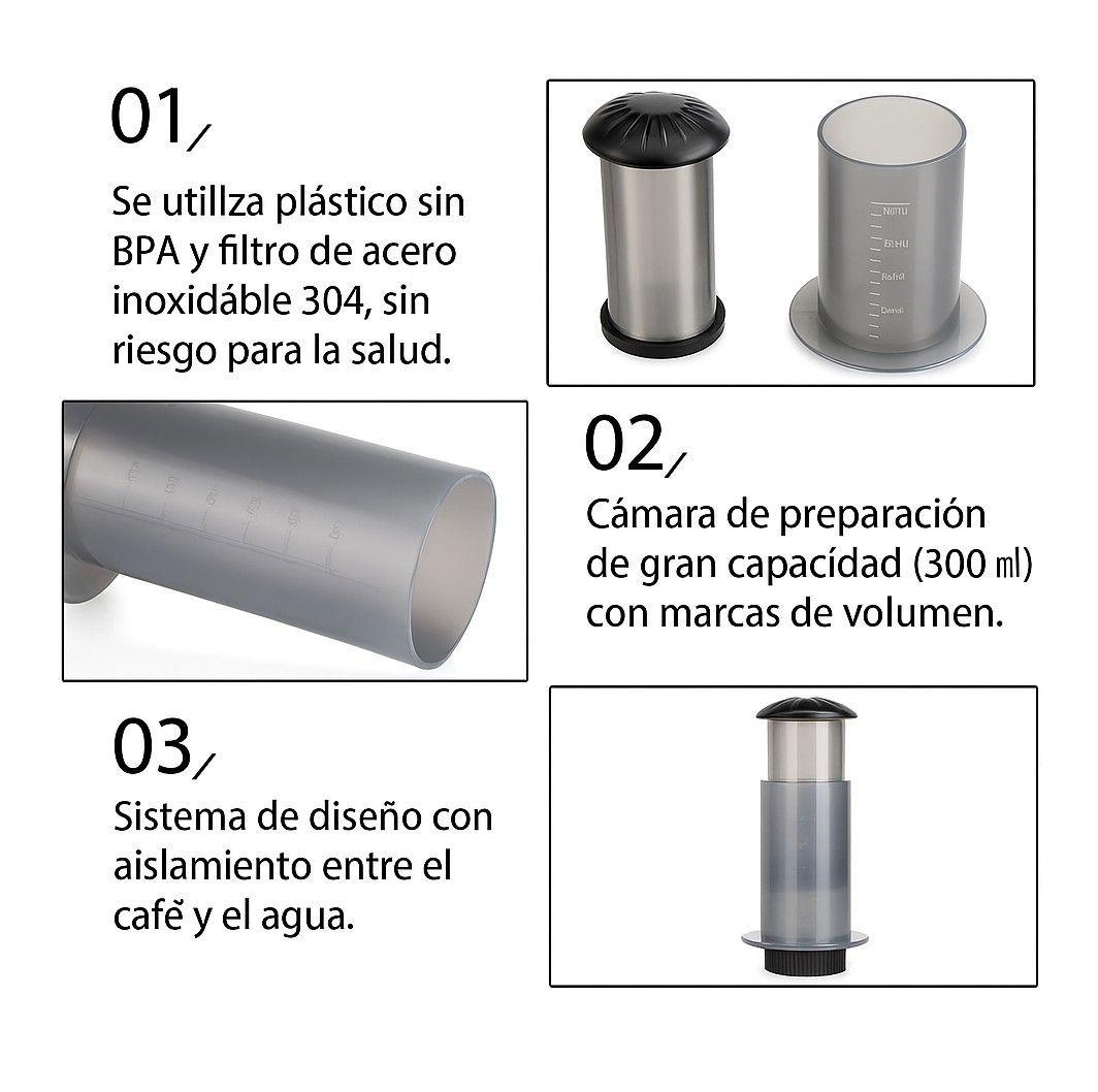 Cafetera Portatil Icafilas Press Coffee Maker Tipo Aeropress-4