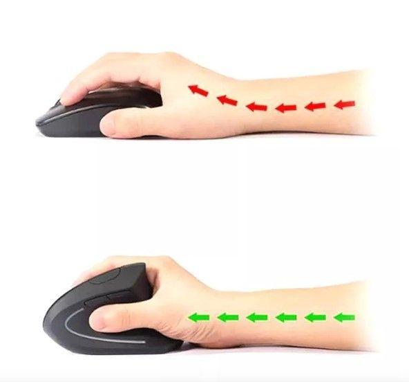 Mouse Vertical Ergonómico Inalámbrico Negro-4