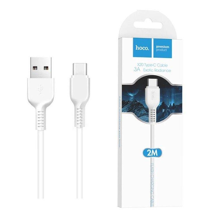 Cable Usb a C Hoco x20 2m Blanco-2