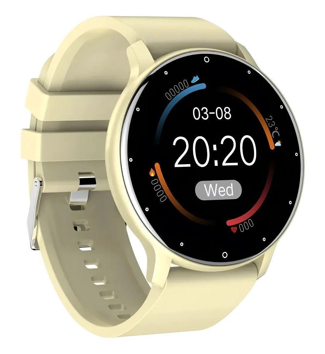 Reloj Inteligente SmartWatch ZL02 Beige-2