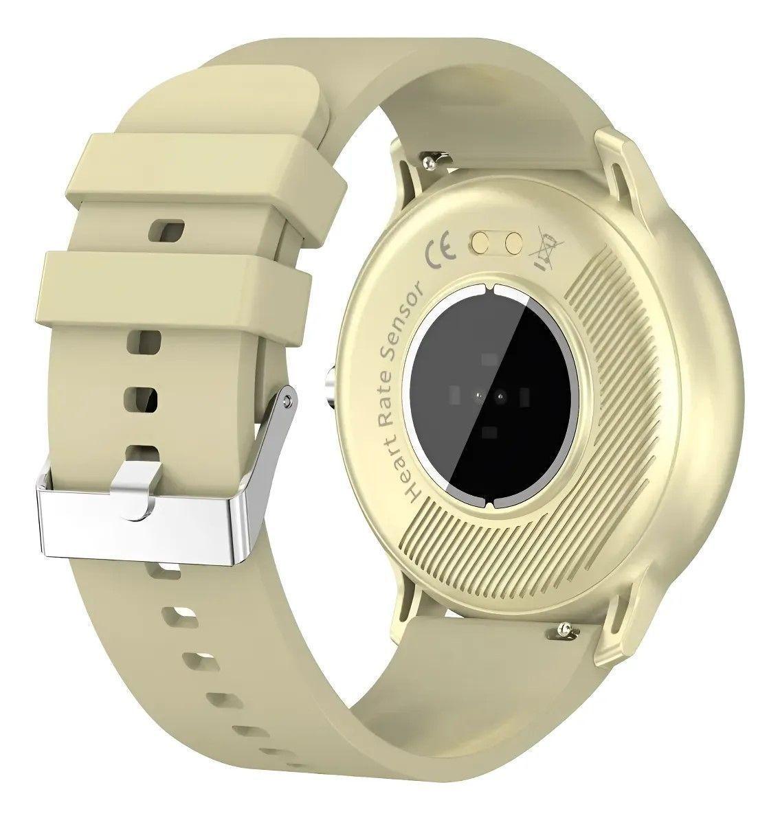 Reloj Inteligente SmartWatch ZL02 Beige-4