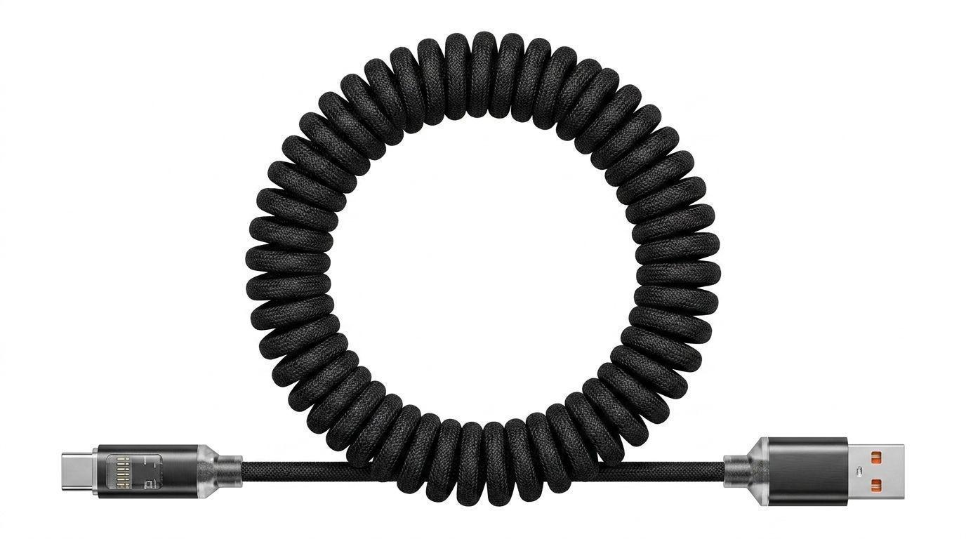Cable De Datos Usb A C Tipo Resorte-1