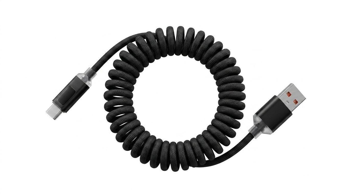 Cable De Datos Usb A C Tipo Resorte-2