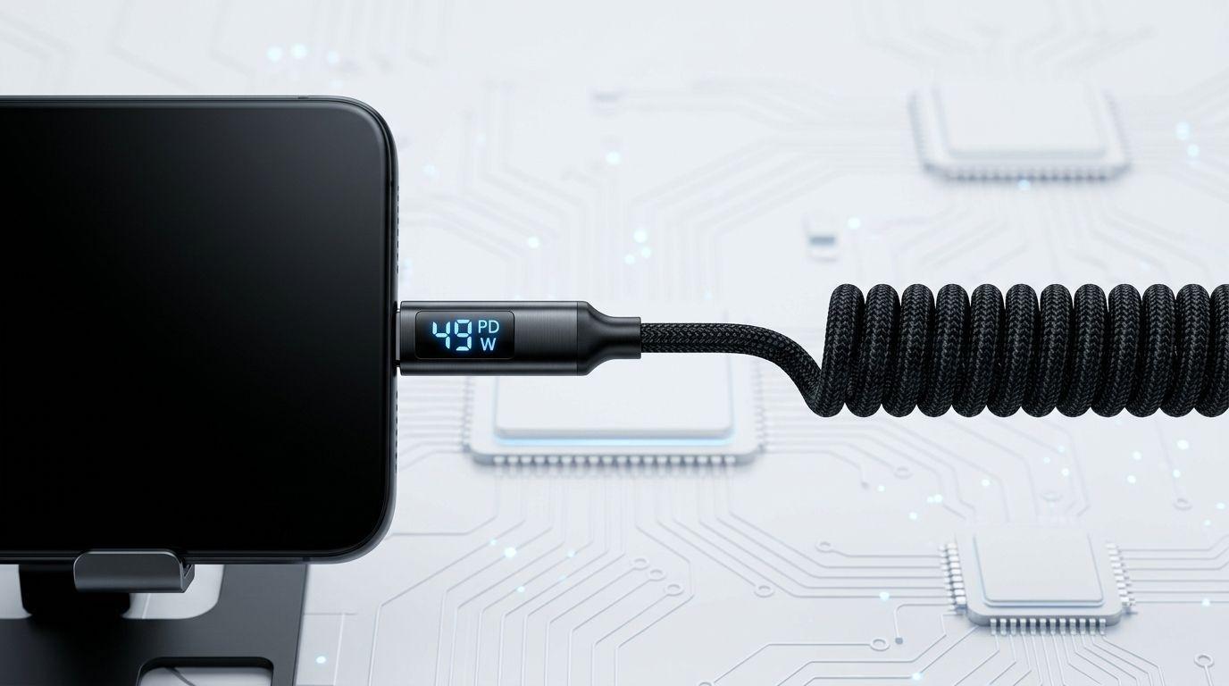 Cable De Datos Usb A C Tipo Resorte-5