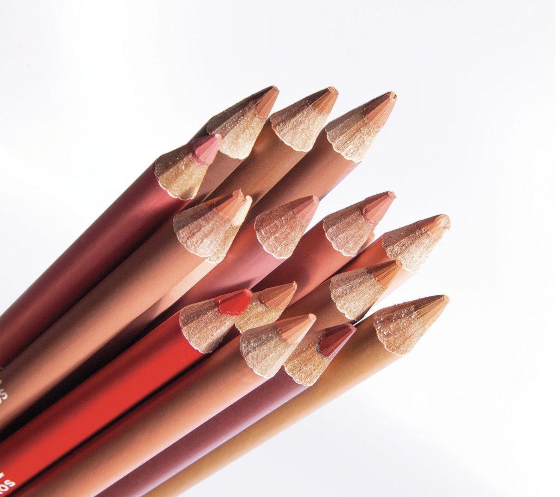 Set 12 Lapices Delineadores De Labios Lip Wooden Beauty Creations-5