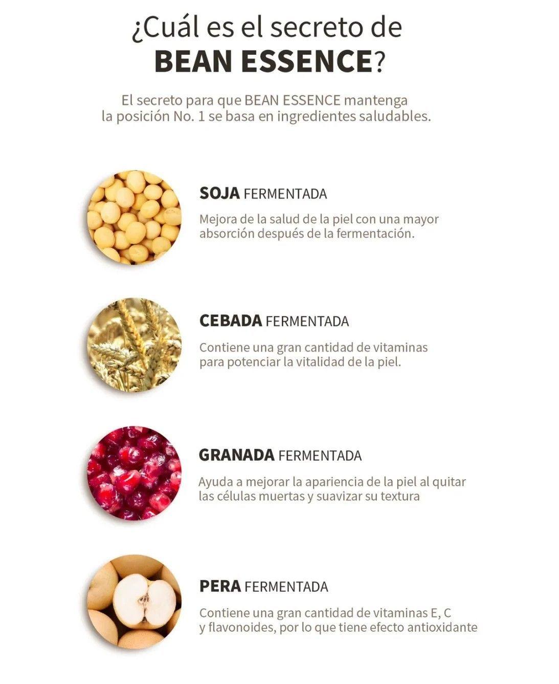 Serum Hialuronico Koreano Exfoliante Bean Essence 30ml Mixsoon-2