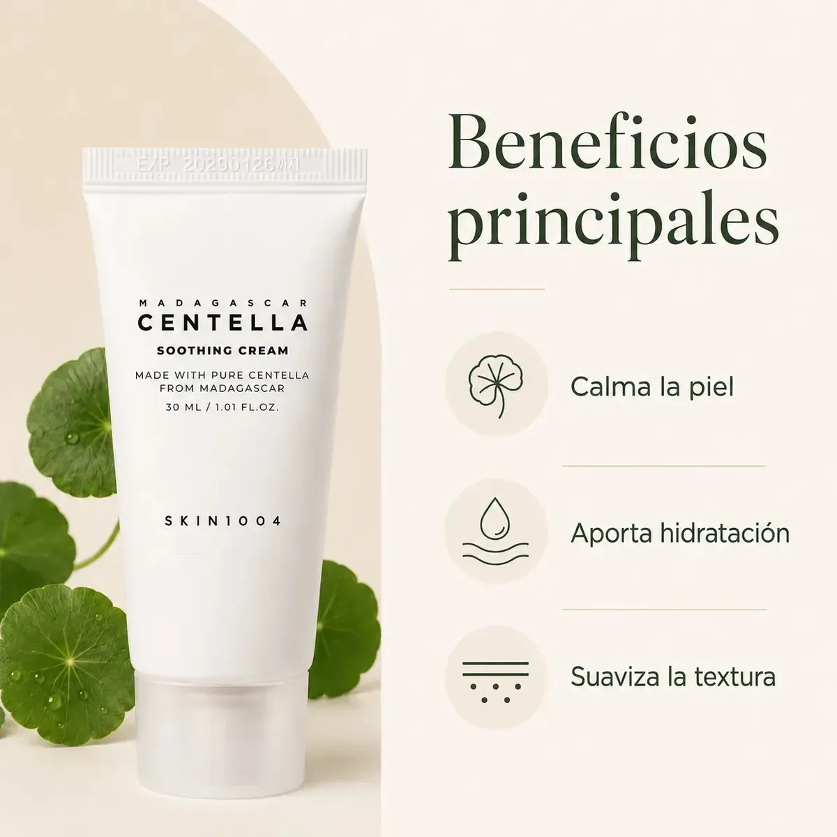 Skin1004 Madagascar Centella Soothing Cream 30ml Dia Y Noche-5