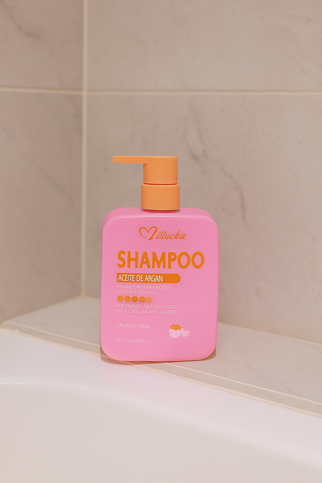 Shampoo Misucka 350ml Aceite De Argan Vegano Reparador -3