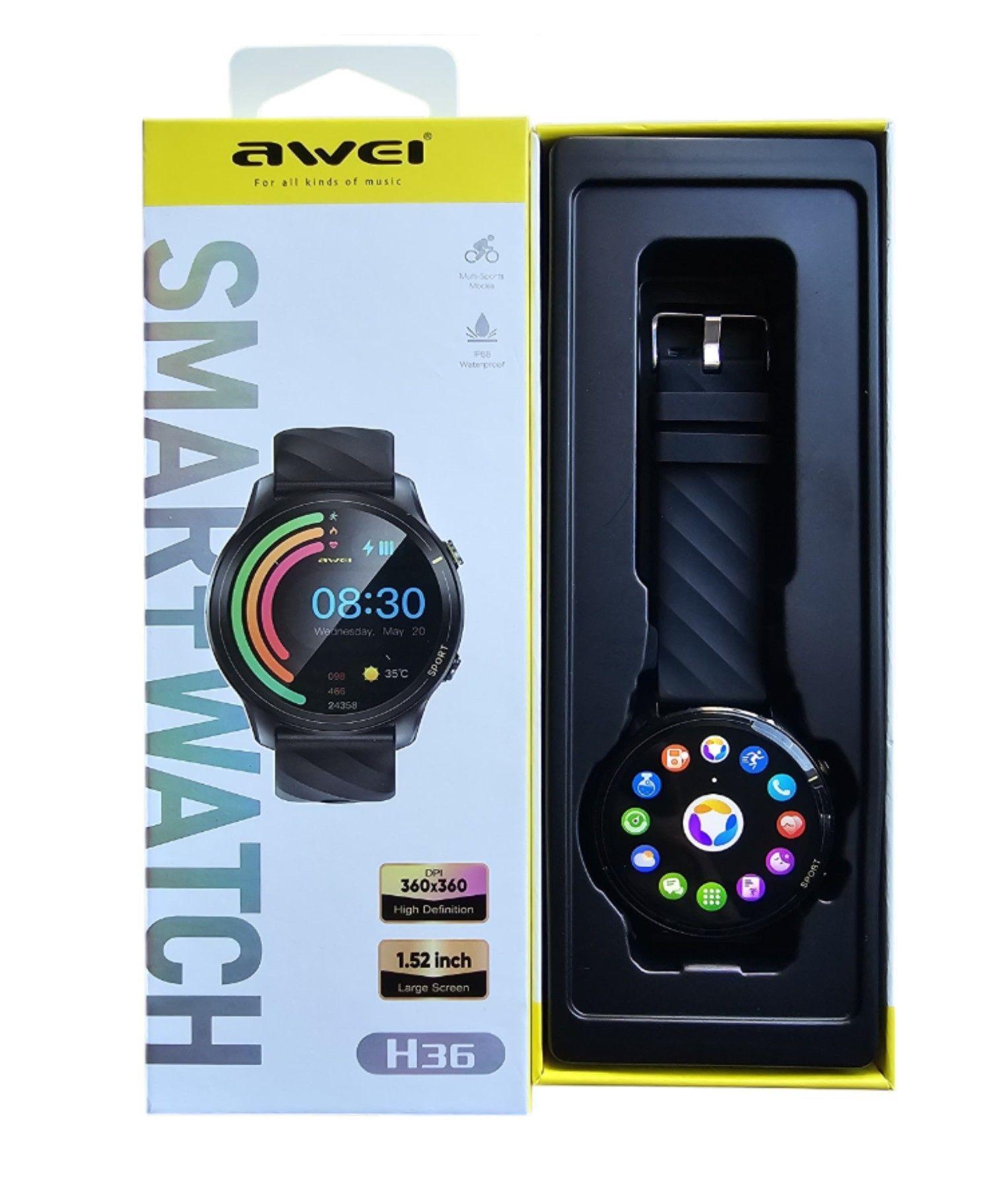 Reloj Inteligente Smartwatch para Hombre Awei H36 Negro-2