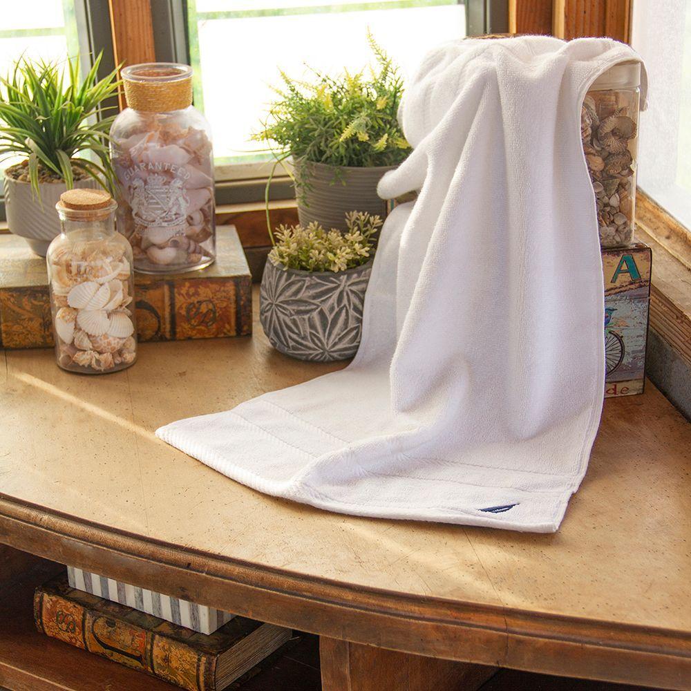 Toalla de mano 60X40 NAUTICA HOME 100 algodon Blanco-3