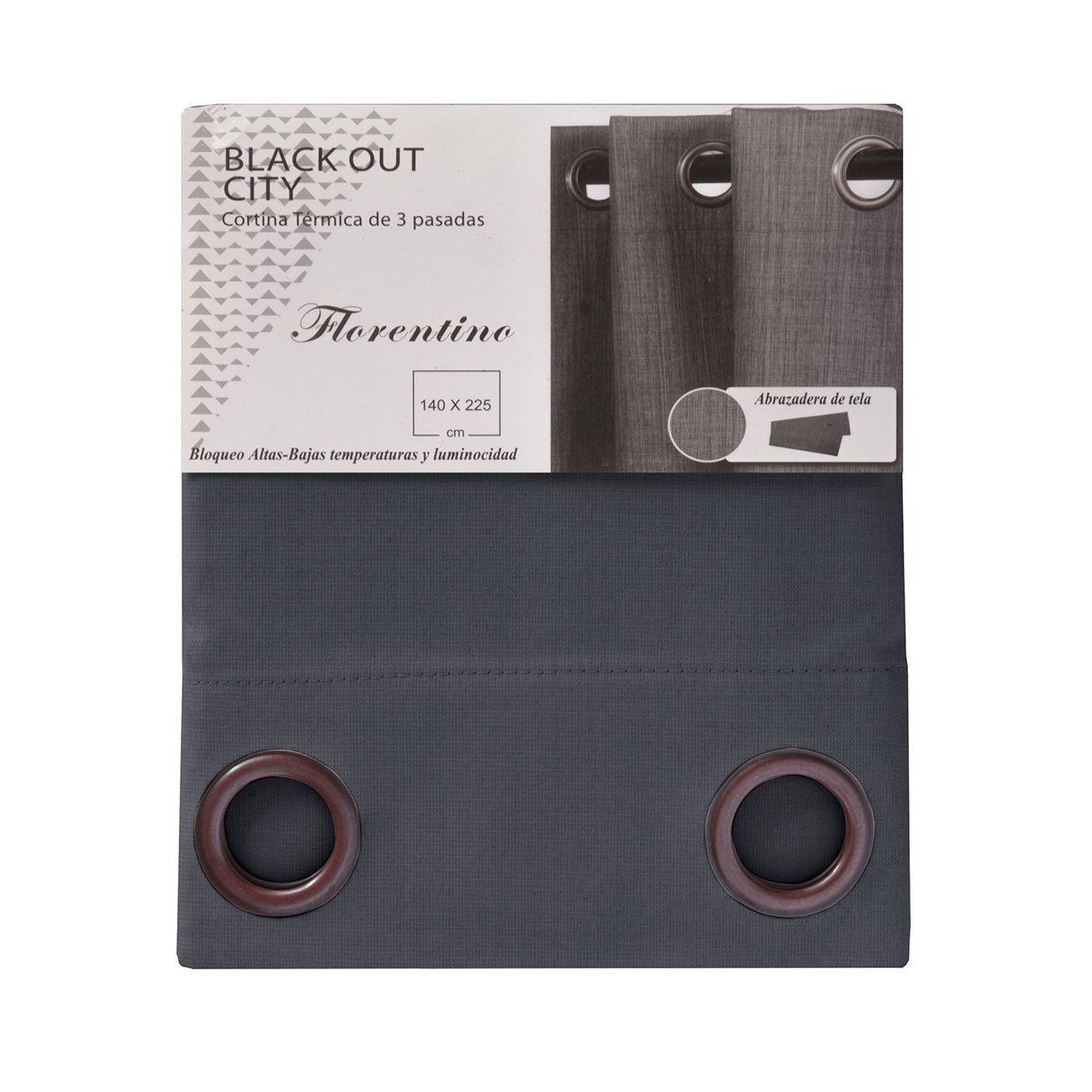 Cortina Black Out  Masel City  Gris oscuro-2