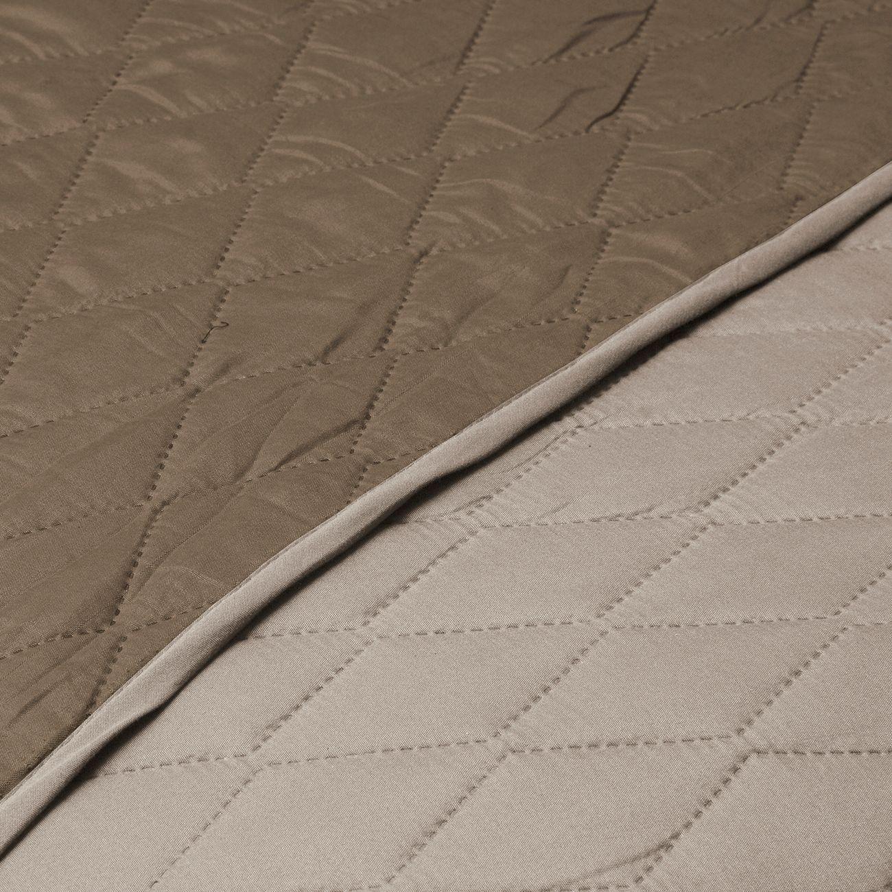 Quilt Bicolor Masel 1,5 plazas Cafe-Beige 180x250-2