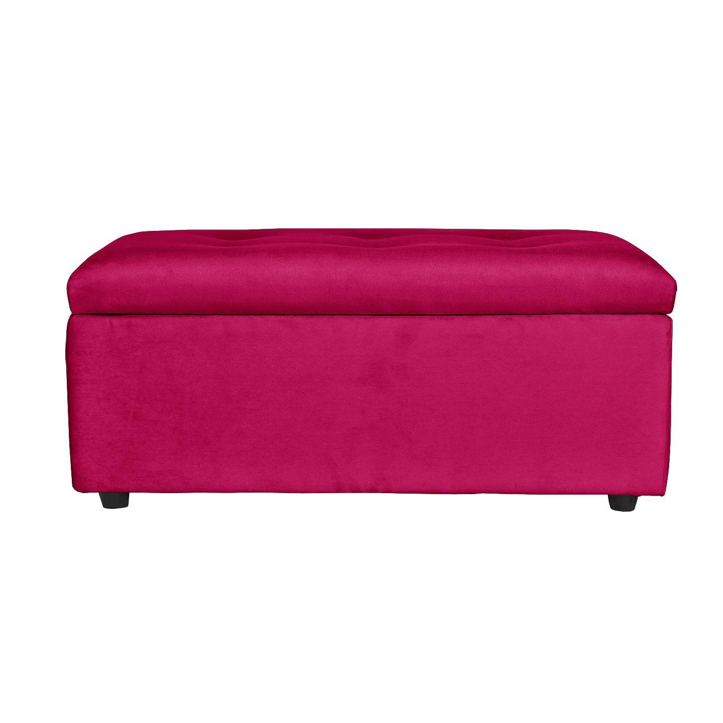 Banqueta Baul Felpa 100 X 50 X 45 fucsia-1