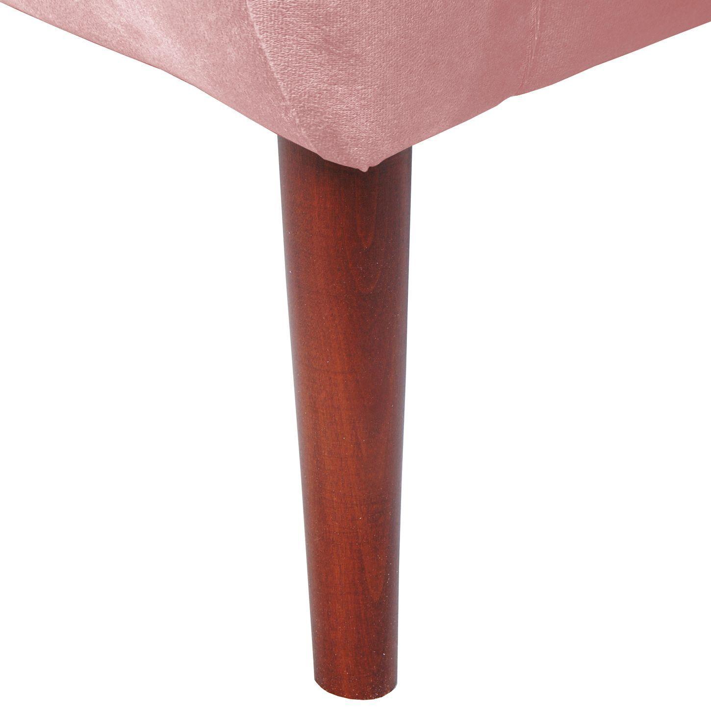 Poltrona Curvee 80 x 70 x 78 alt Felpa Rosa-1