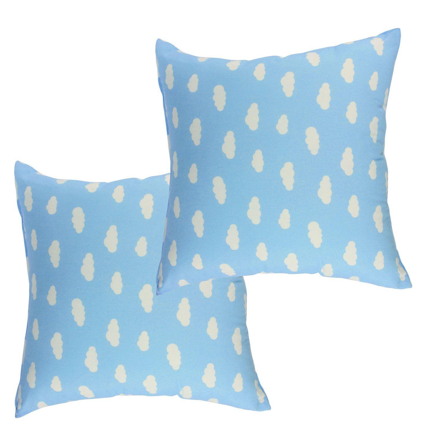 Set 2 Cojines Lona Nube Azul 50x50 cm-0