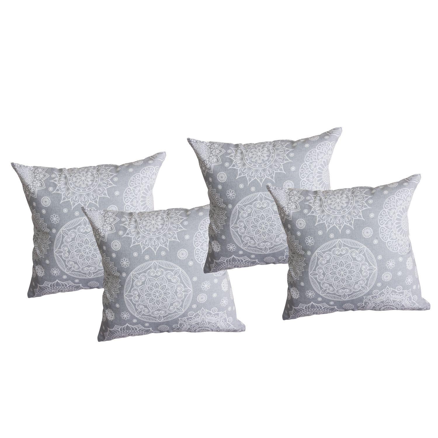 Set 4 Cojines Lona Española Jalebi 50x50 cm Gris-0