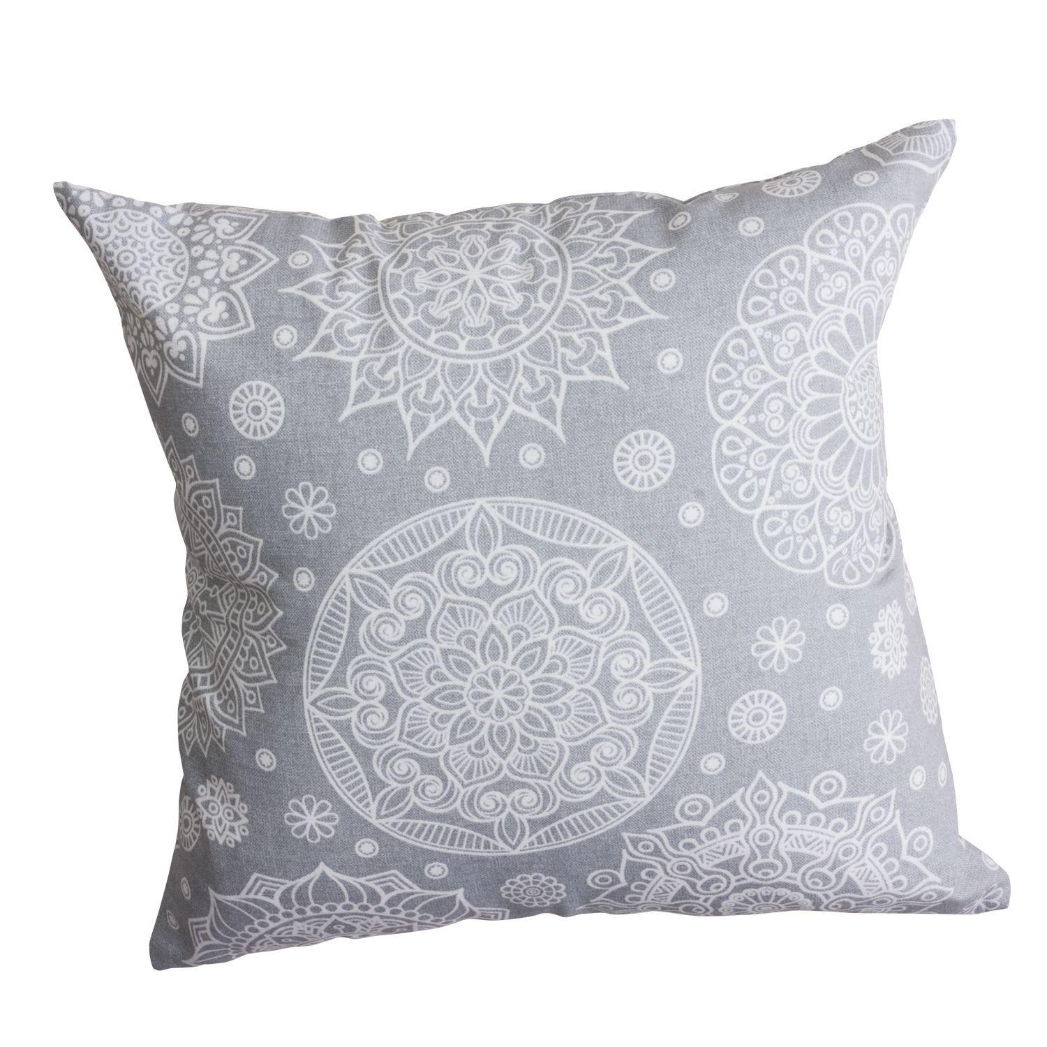 Set 4 Cojines Lona Española Jalebi 50x50 cm Gris-2