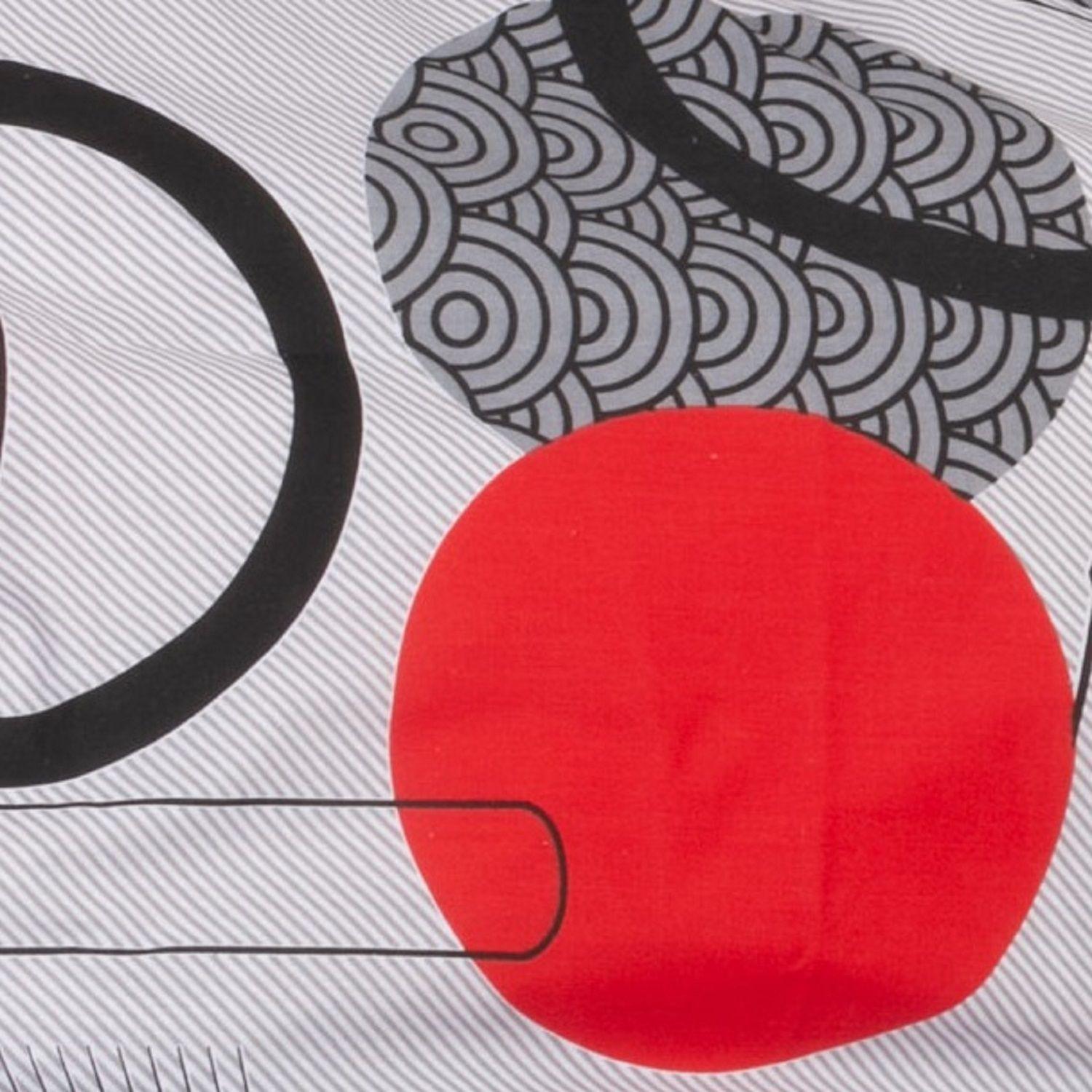 Juego de Sabanas Circulos 1,5 Gris-1