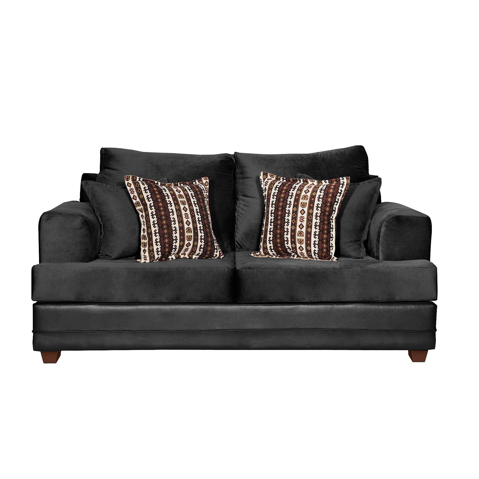 Sofa 2c Mori Felpa  Negro 180 x 95 x 98-0
