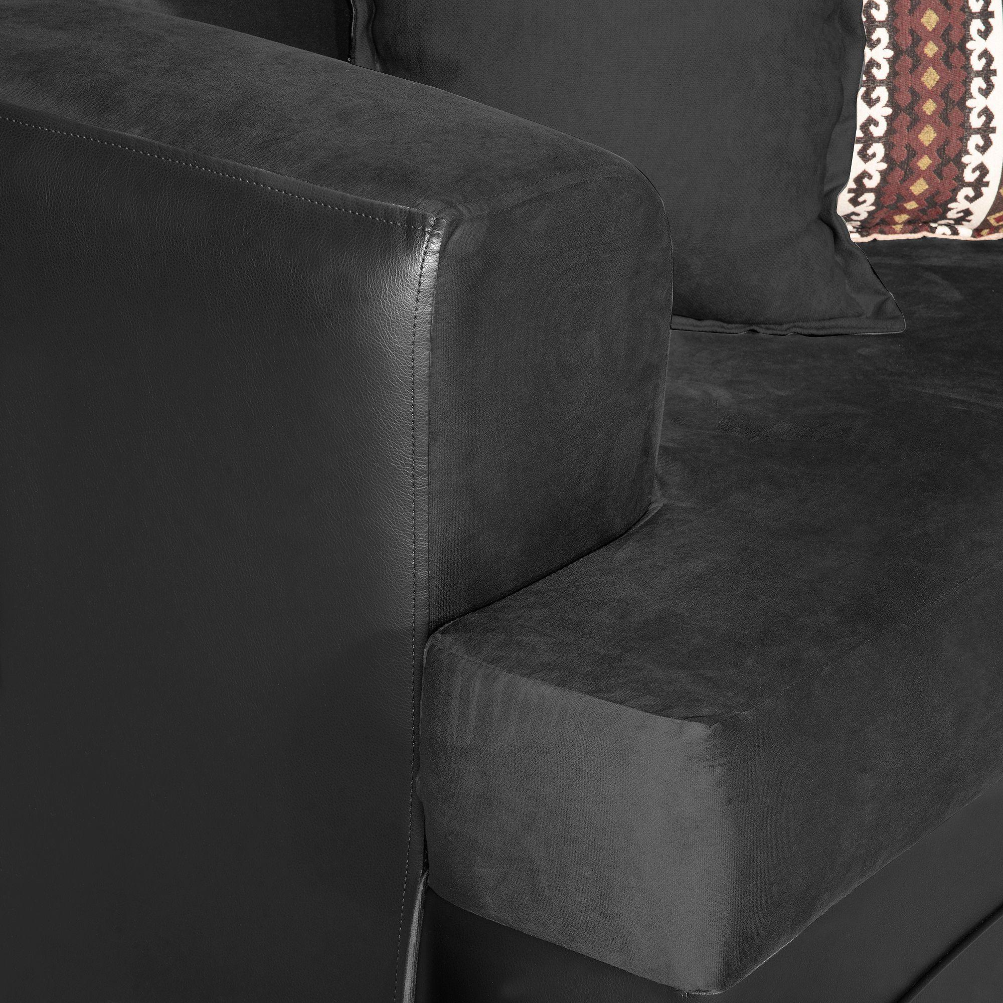 Sofa 2c Mori Felpa  Negro 180 x 95 x 98-2