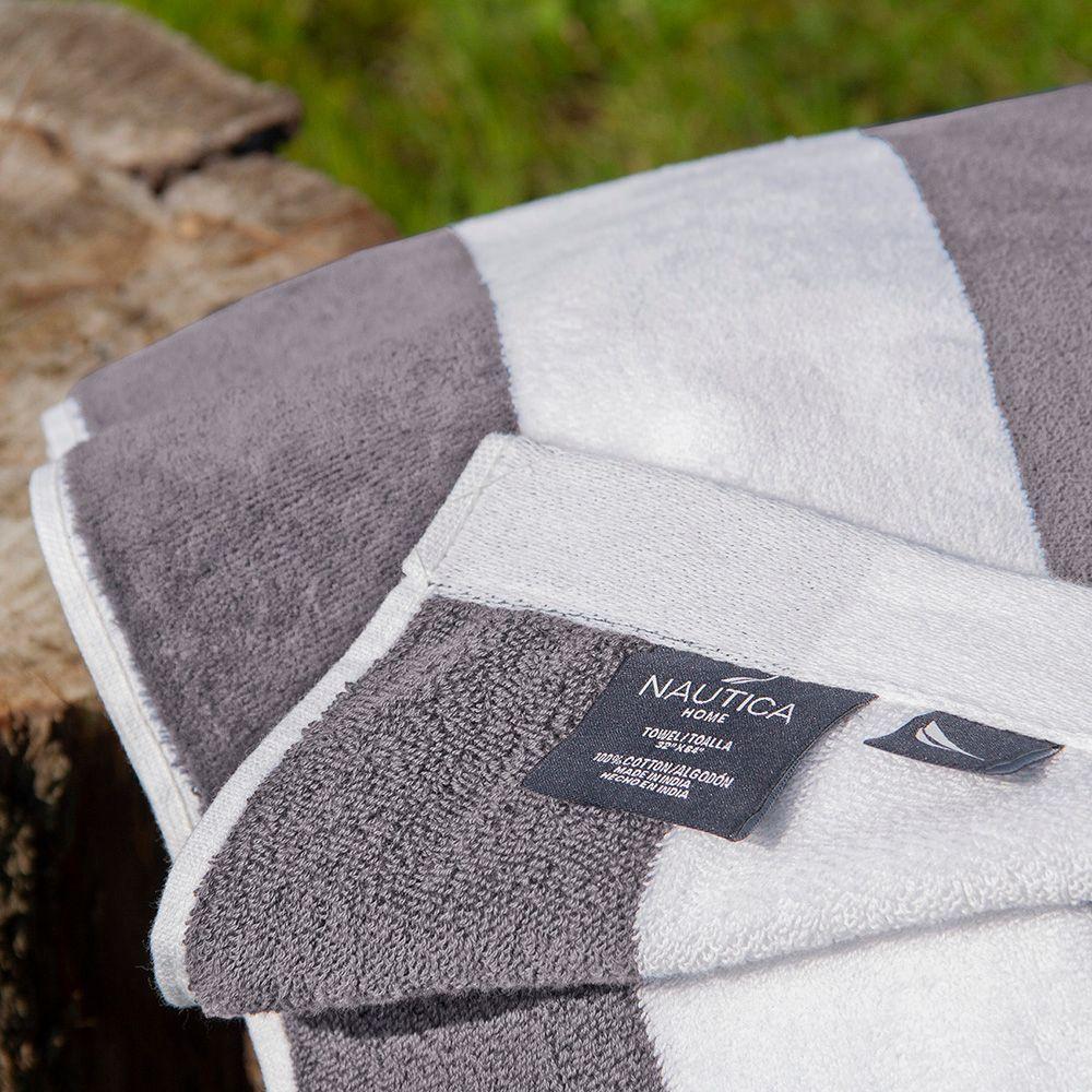 Toalla de Playa Nautica Home 160x80 Rayas Gris-2