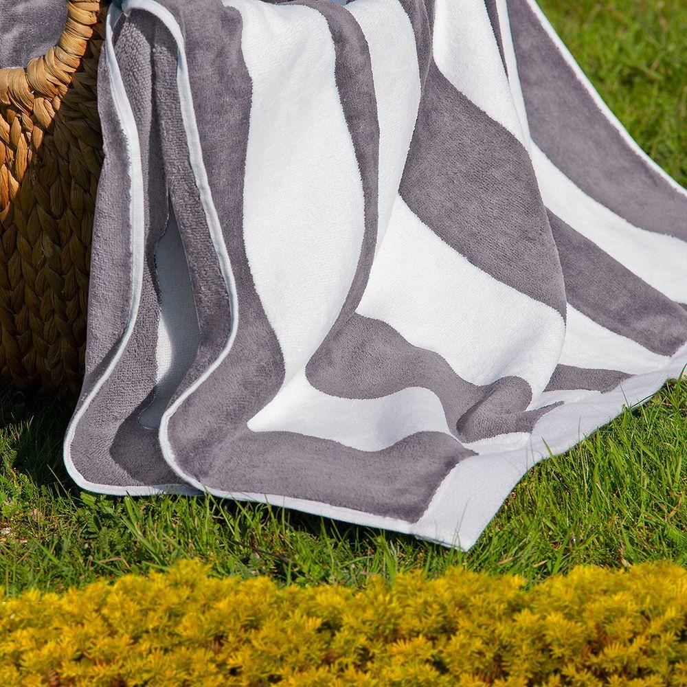 Toalla de Playa Nautica Home 160x80 Rayas Gris-3