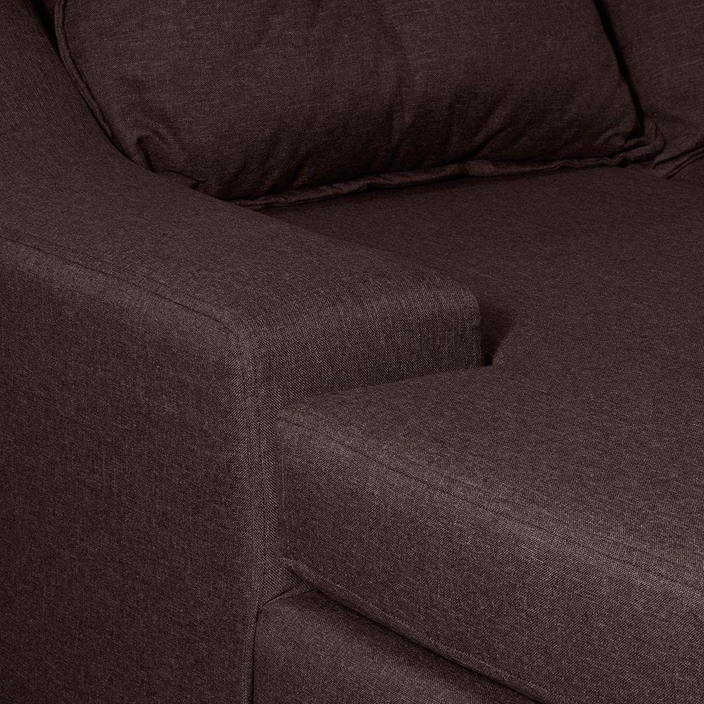  Seccional Viena 3 cuerpos  Izquierda Tela Gris 195x 155 x90-3