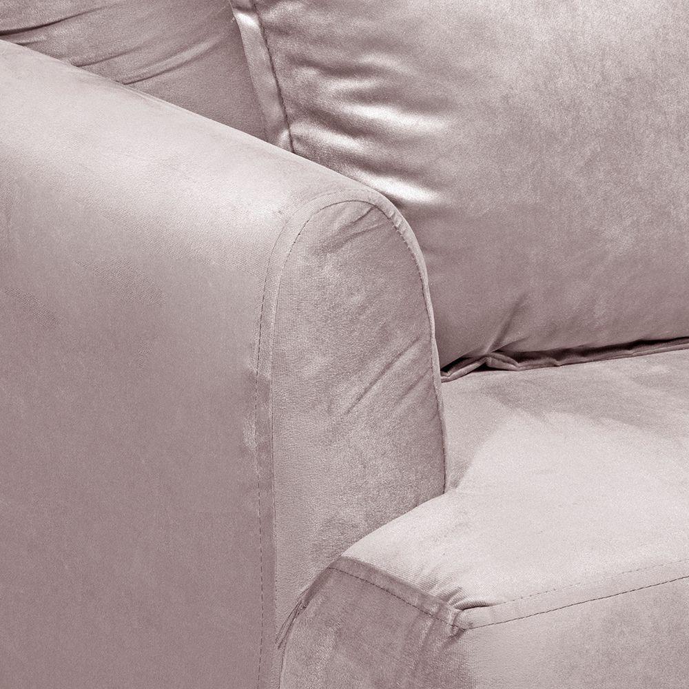 Poltrona  1c York  felpa  gris 75x55x92 cm-2