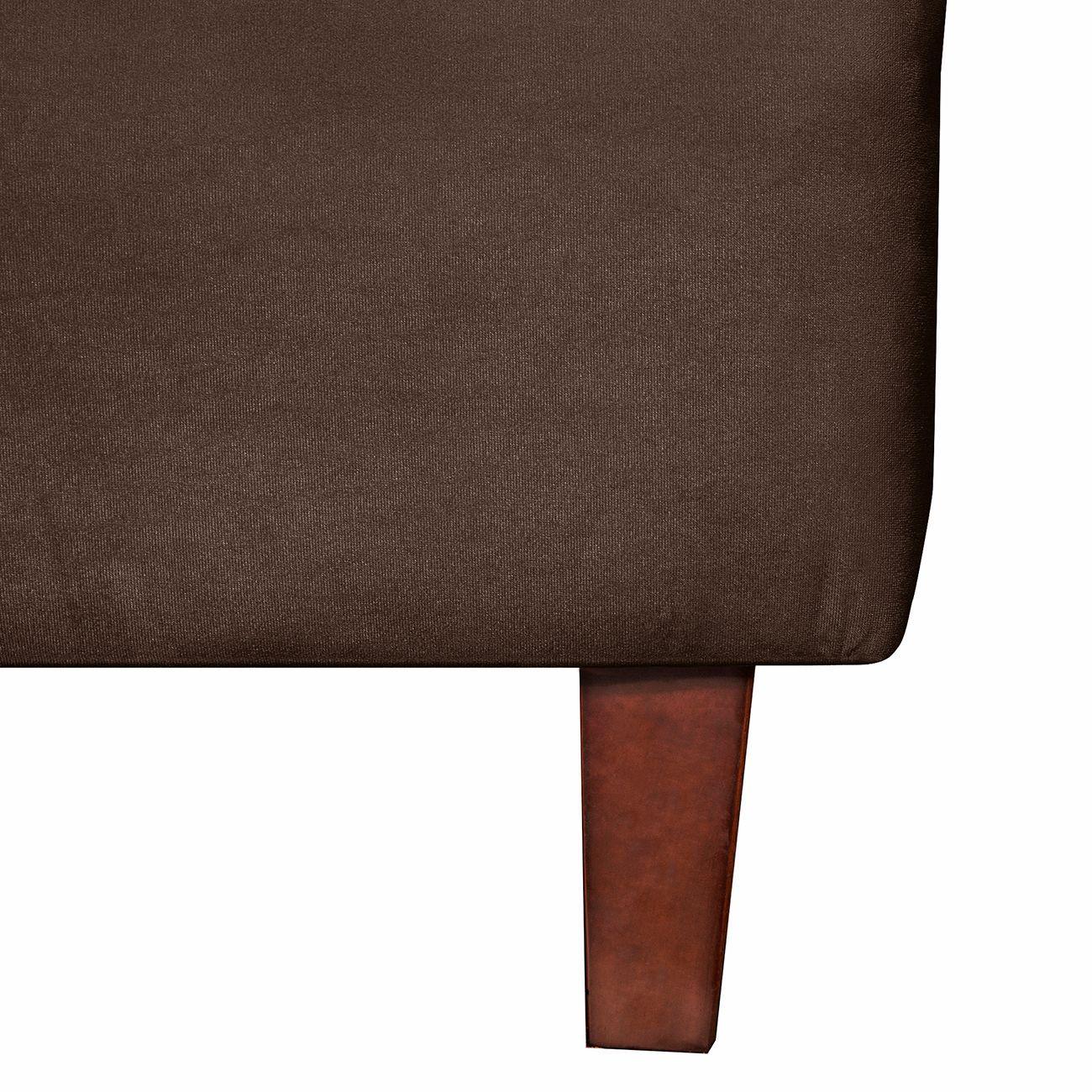 Poltrona York 1c Felpa  Chocolate 75x55x92 cm-3