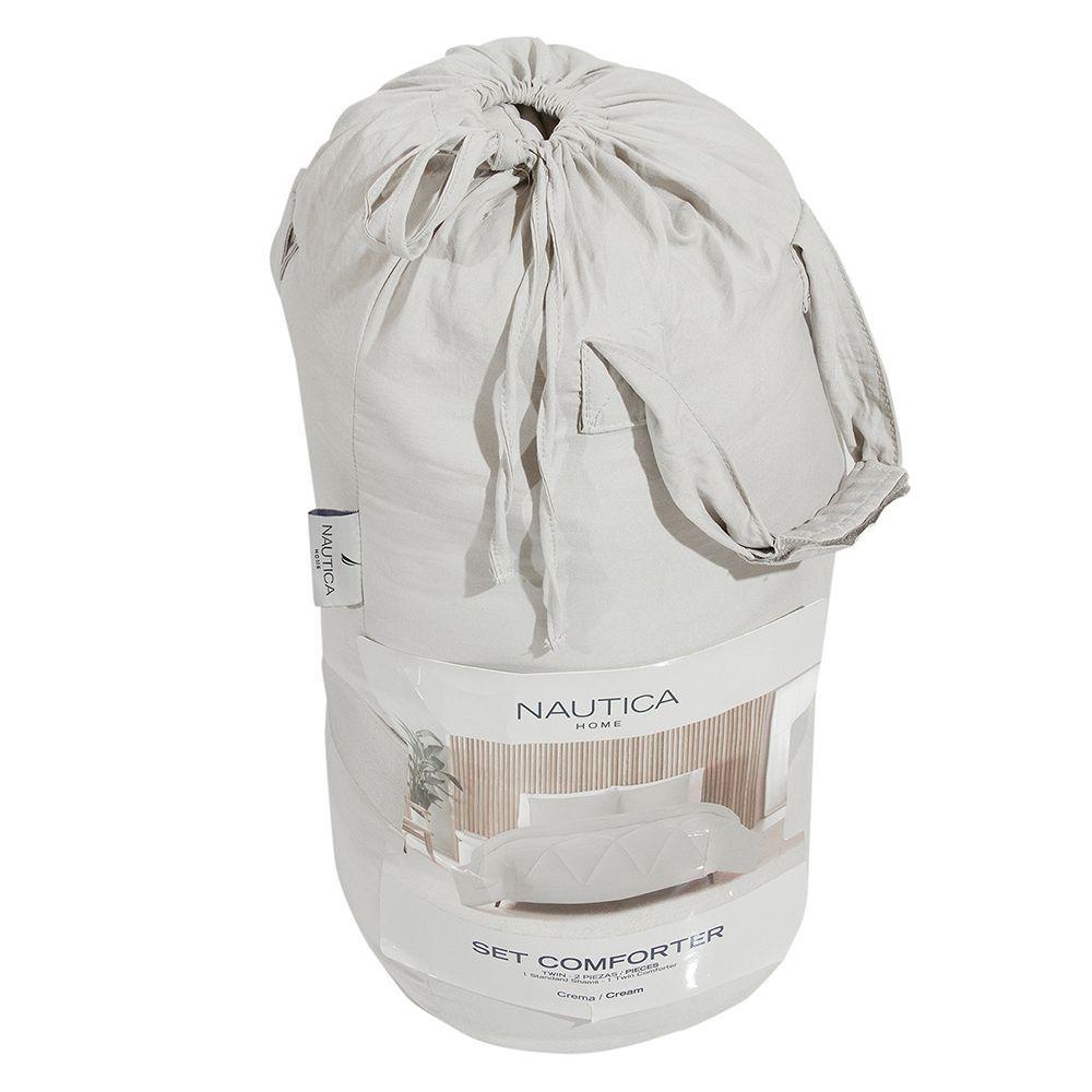 Juego Plumon Comforter KING Nautica Home Beige-3