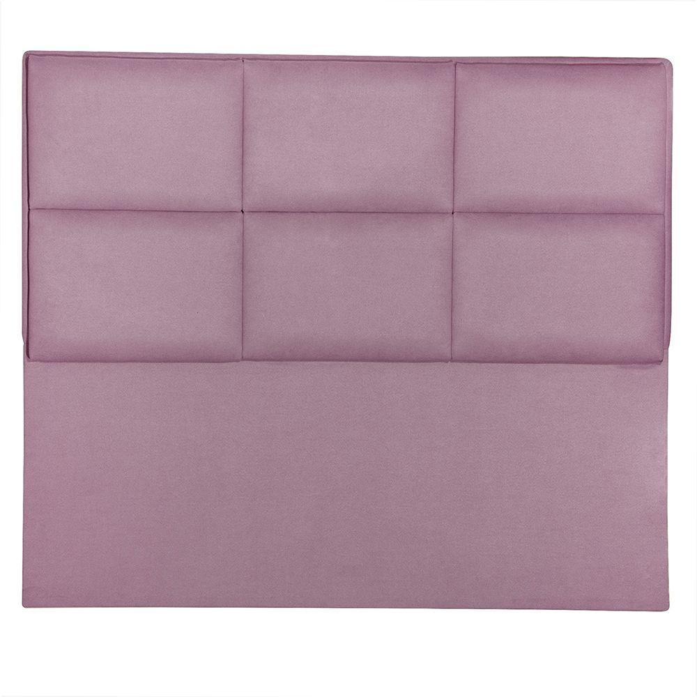 Respaldo Cama 2 pl Square  152 x 8 x 130 cms  Tela  rosa-0