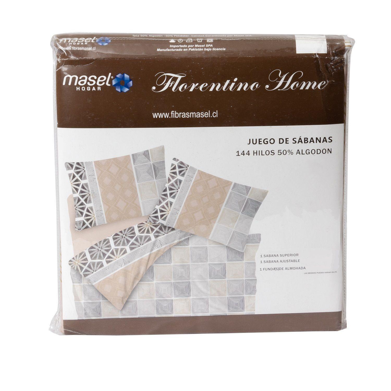 Juego de Sabanas Tie 1.5 plazas Beige-1