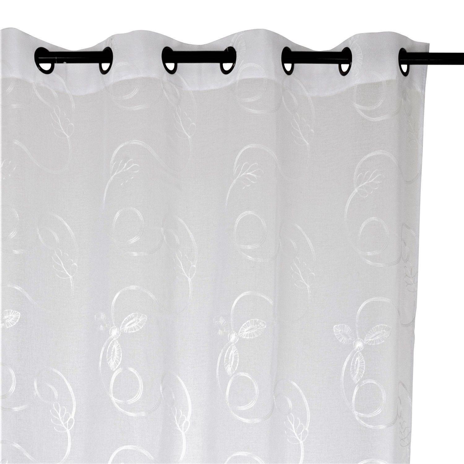 Set 2 Velos Bordado 1.40 X 2.20 Blanco-2